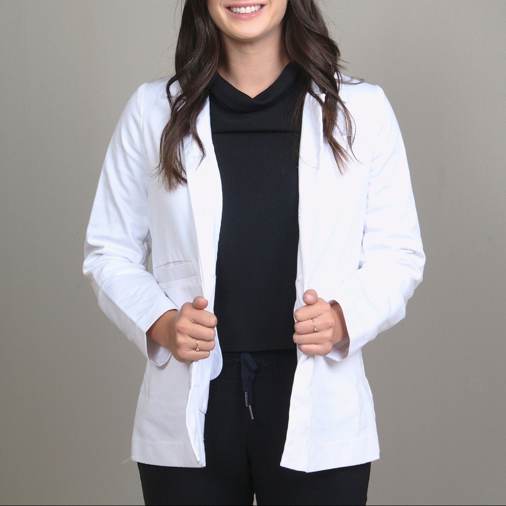 Figs Short White Coat